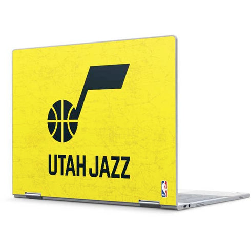 NBA Utah Jazz Yellow Texture Pixelbook Skin